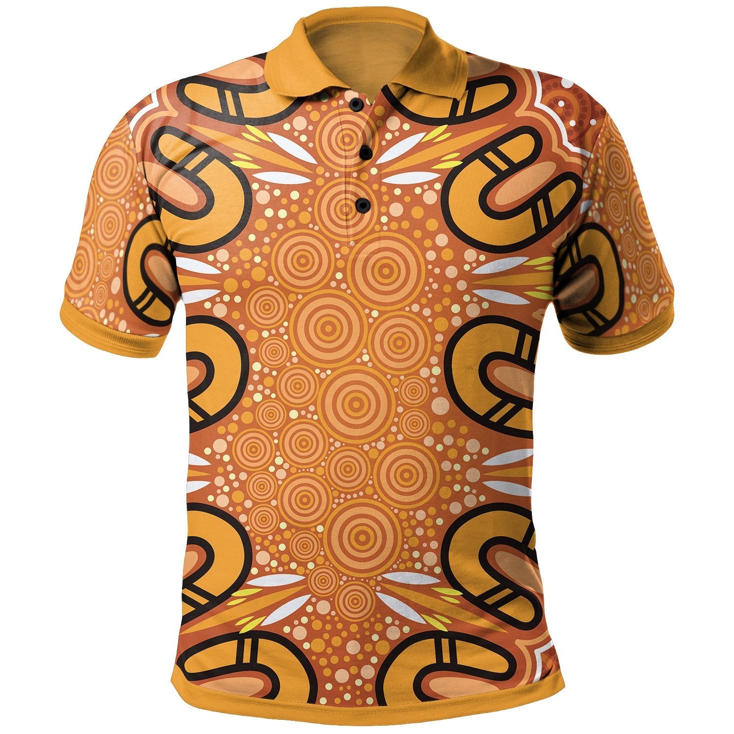 Aboriginal Polo Shirt - Indigenous Art Patterns Ver03 - Vibe Hoodie Shop