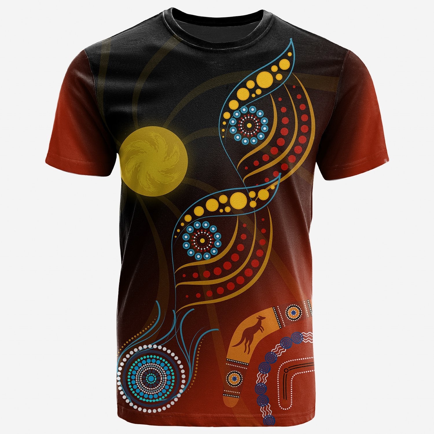 Aboriginal T shirt - Flowers On The Land - Vibe Hoodie Shop