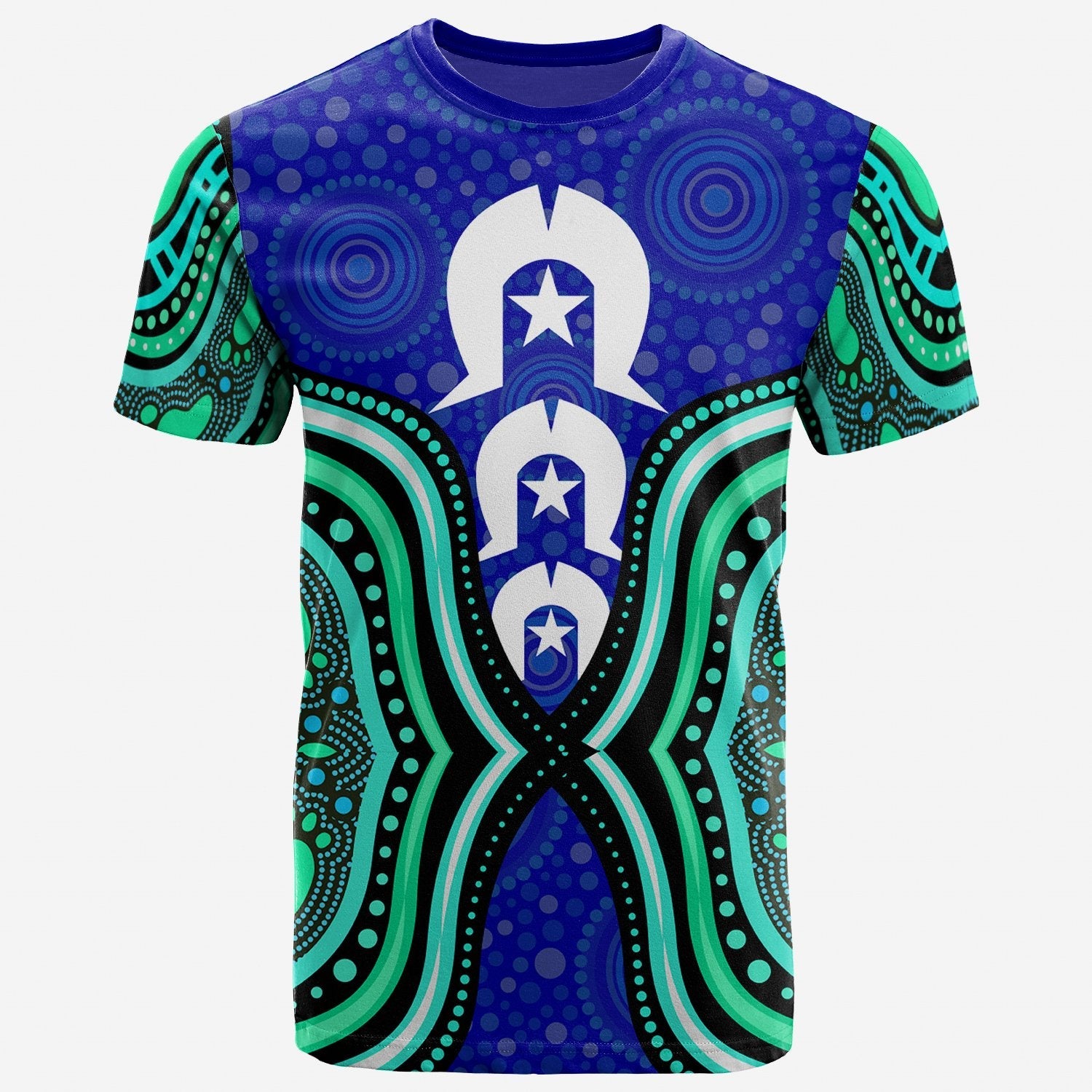 Torres Strait T shirt - Torres Strait Symbol And Aboriginal Patterns - Vibe Hoodie Shop