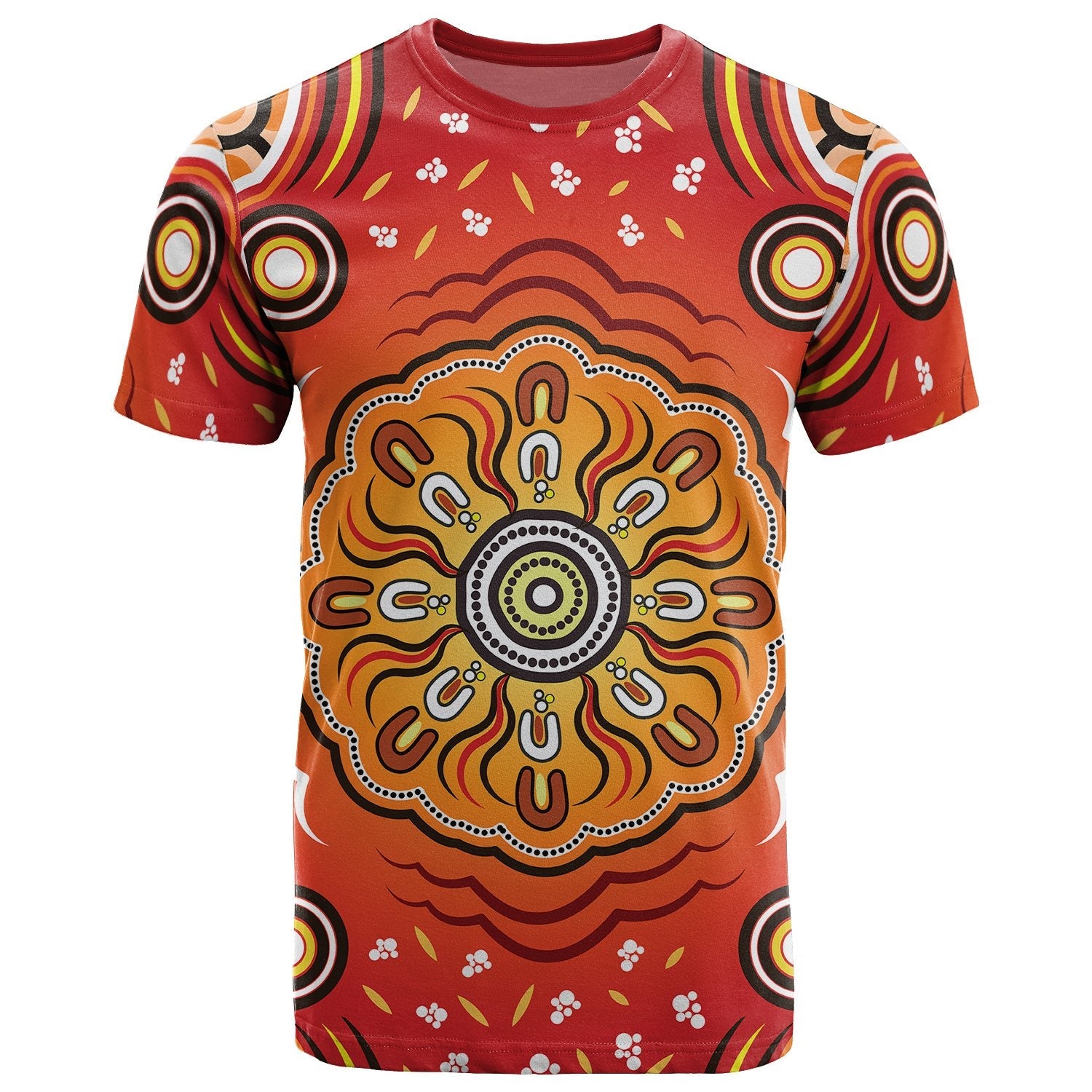 Aboriginal T - Shirt - Indigenous Art Patterns Ver01 - Vibe Hoodie Shop