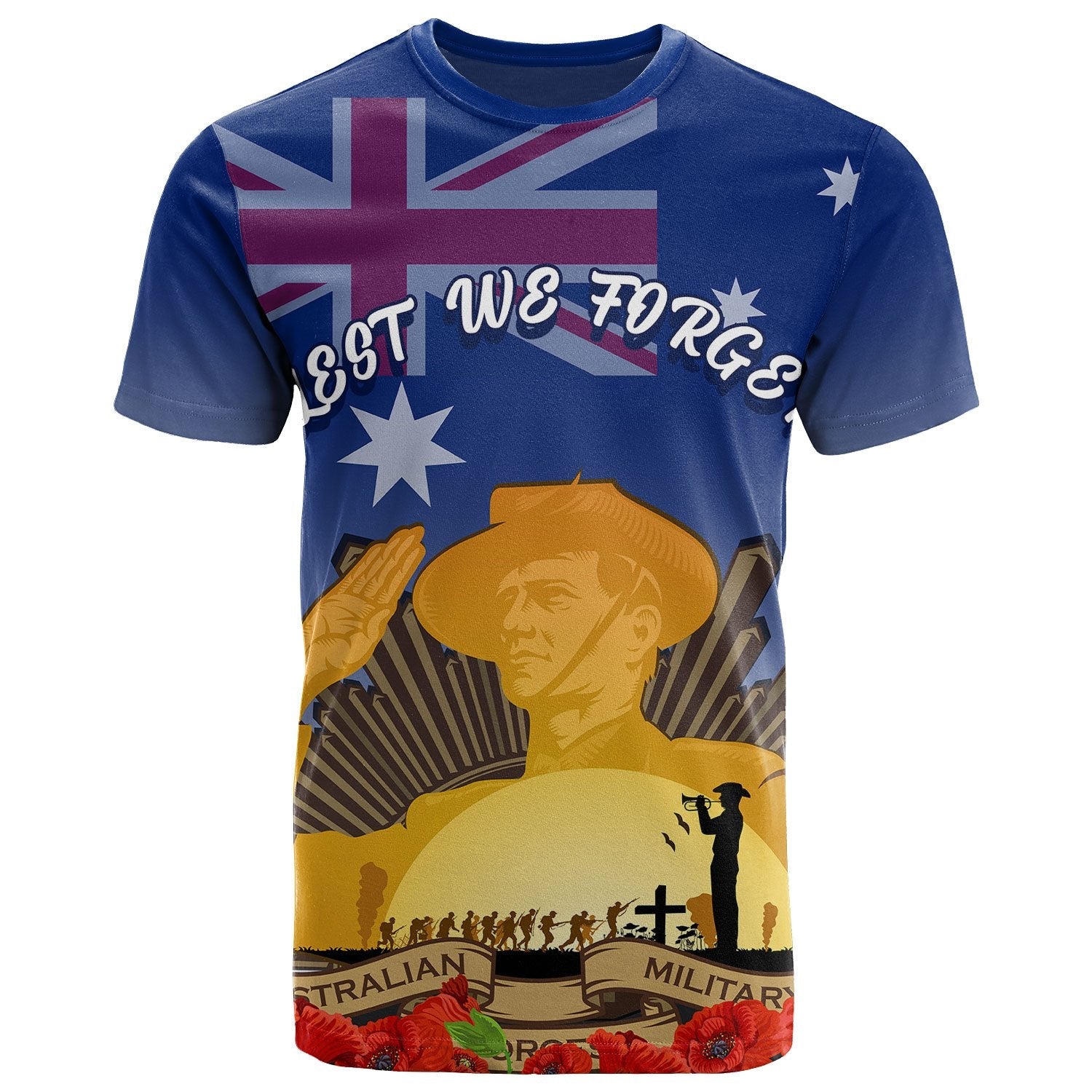 T shirt - Australia ANZAC Day 2020 And Soldier - Vibe Hoodie Shop