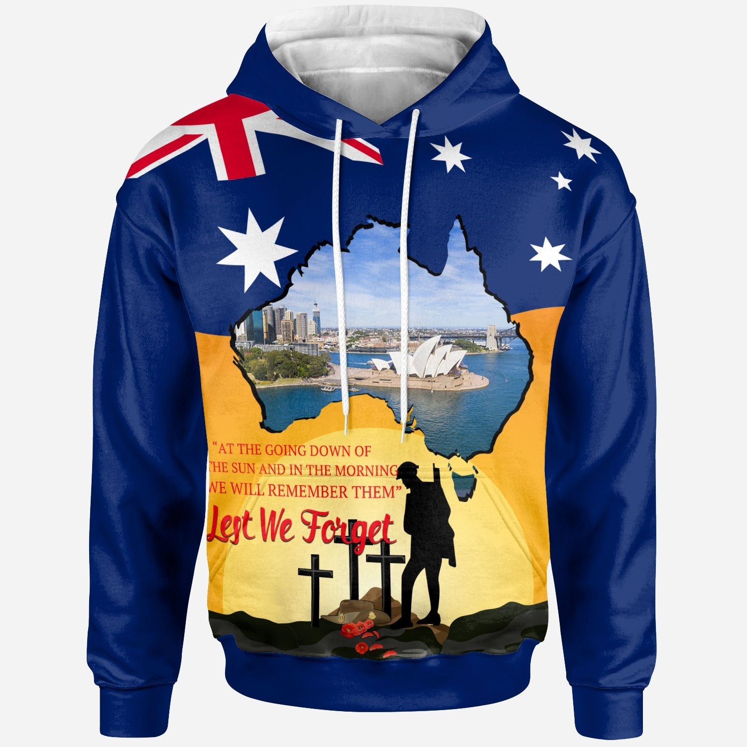 ANZAC Day Hoodie - Today's Peace Is Yesterday's Sacrifice - Vibe Hoodie Shop