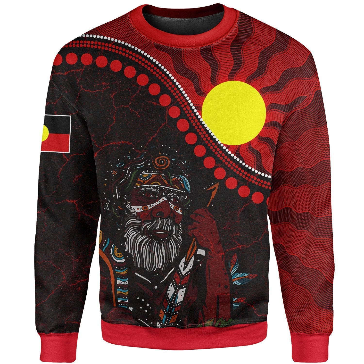 Aboriginal Sweatshirts - Indigenous People And Sun - Vibe Hoodie Shop