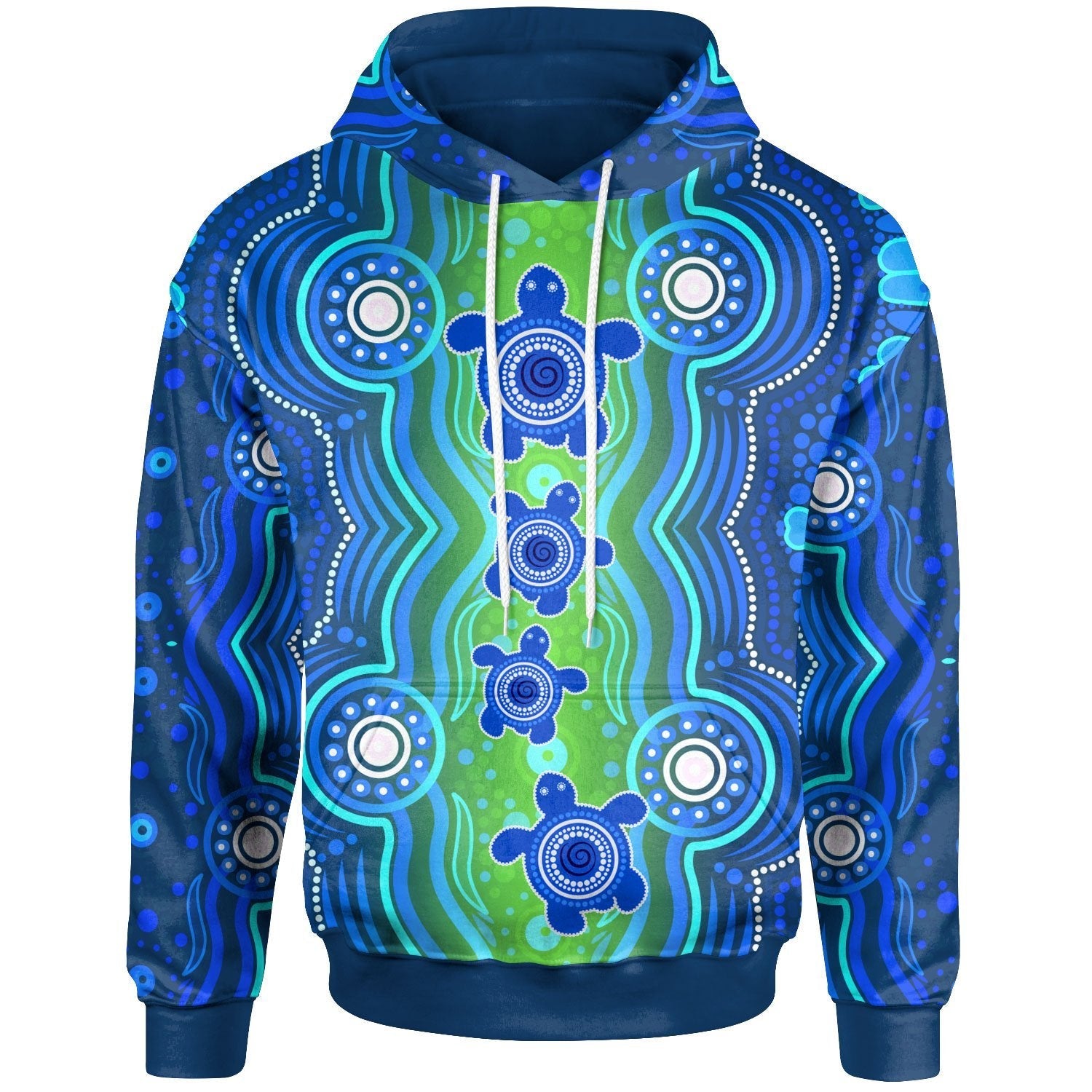 Aboriginal Hoodie - Aboriginal Turtle Family - Vibe Hoodie Shop