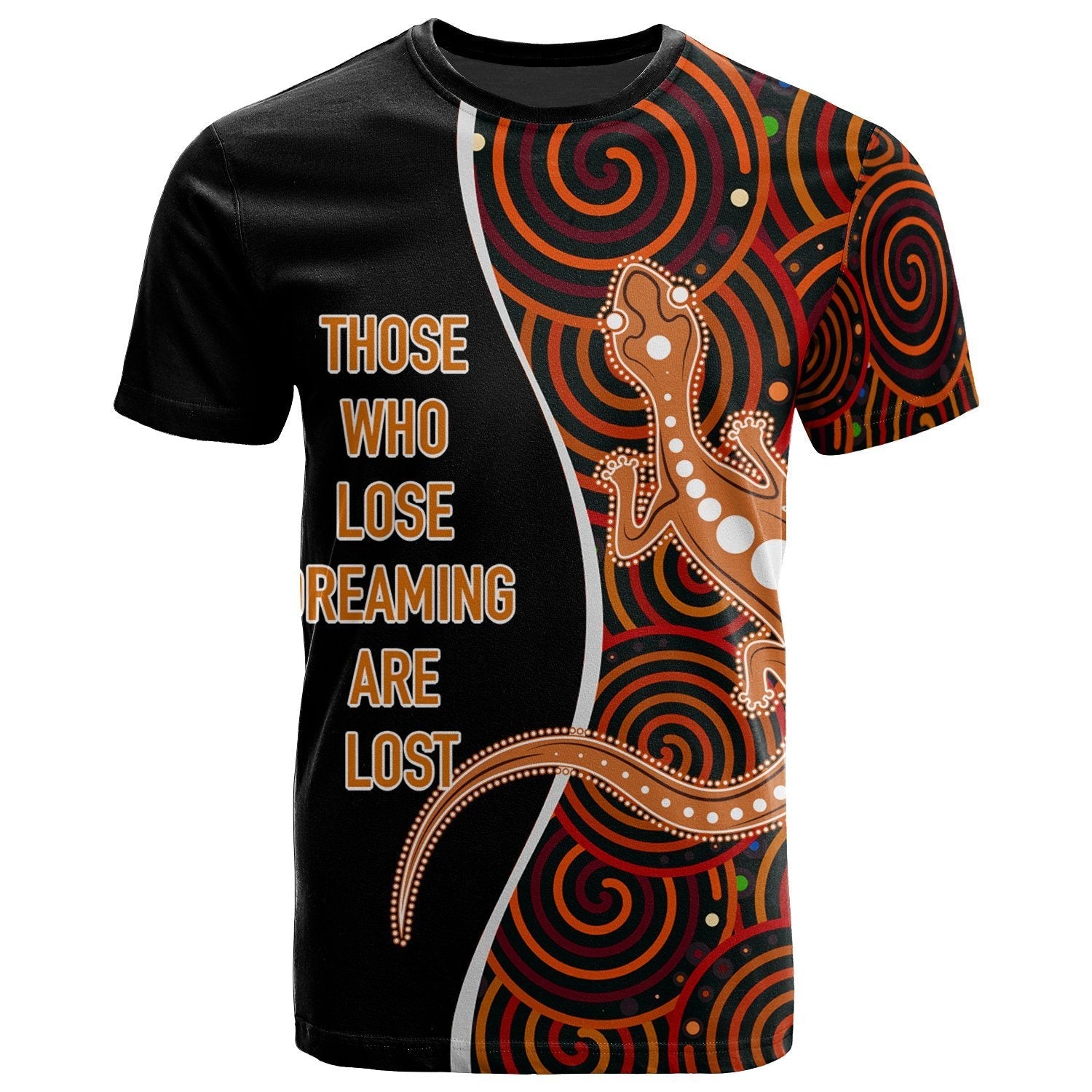 Aboriginal Personalised T shirt - Indigenous Lizard Dreaming - Vibe Hoodie Shop