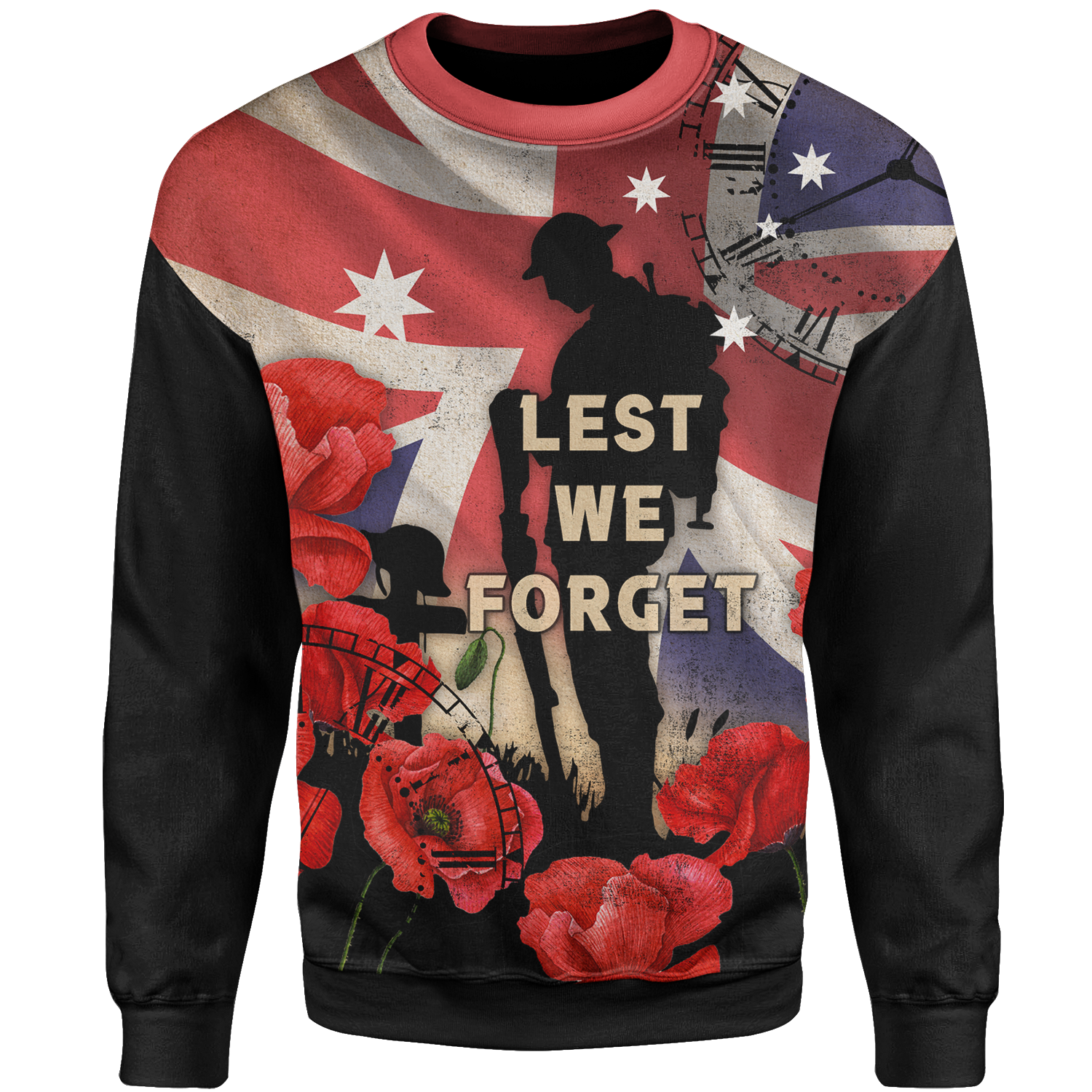 ANZAC Sweatshirt - A Day We Will Never Forget - Vibe Hoodie Shop