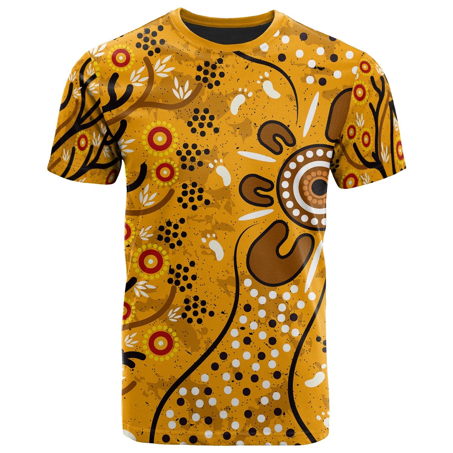 T shirt - Aboriginal Art In Spring Style - Vibe Hoodie Shop