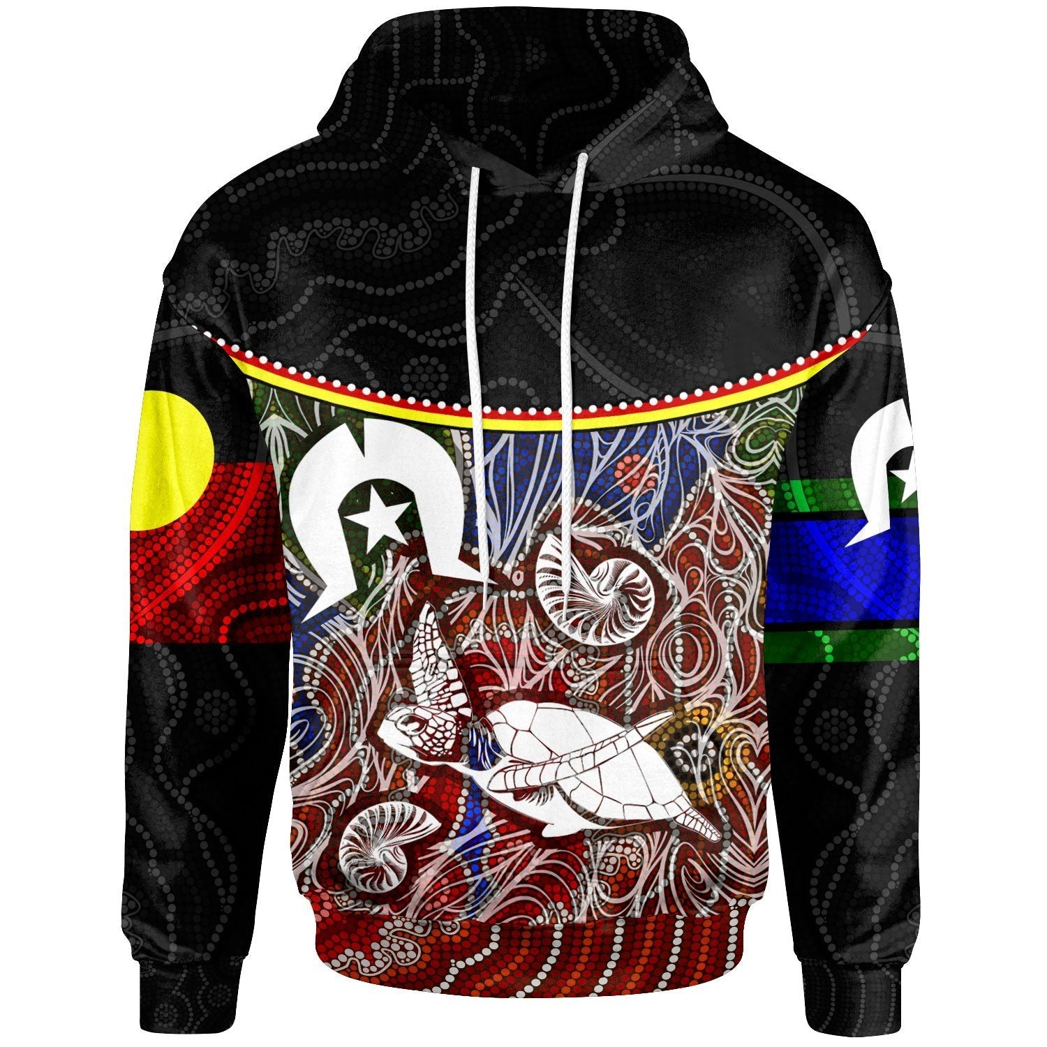 Hoodie - Aboriginal Dot In NAIDOC Week Style - Vibe Hoodie Shop