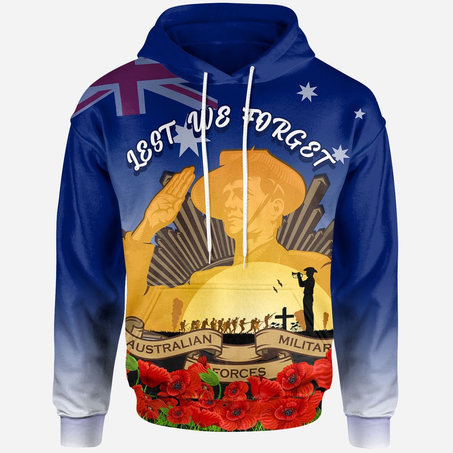 Hoodie - Australia ANZAC Day 2020 And Soldier - Vibe Hoodie Shop