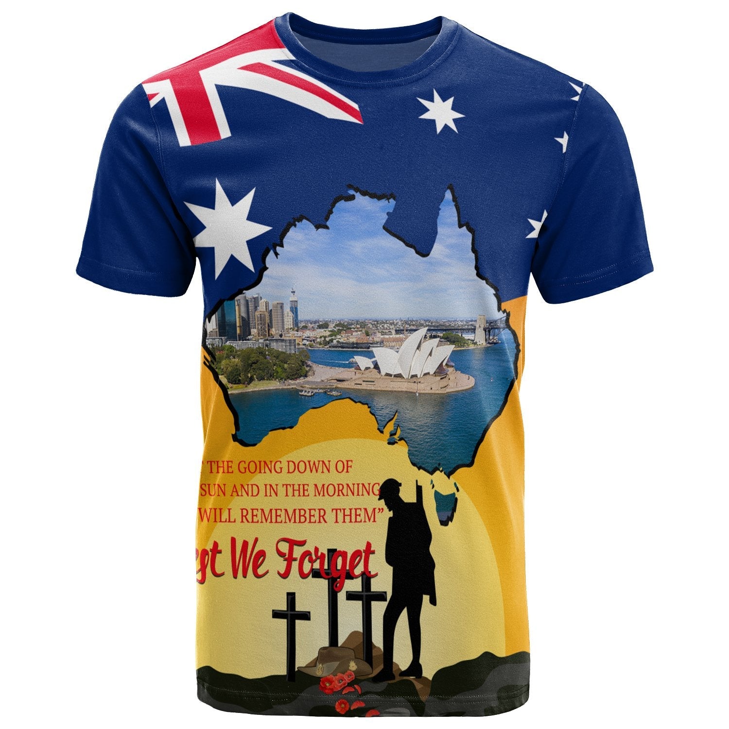 ANZAC Day T shirts - Today's Peace Is Yesterday's Sacrifice - Vibe Hoodie Shop