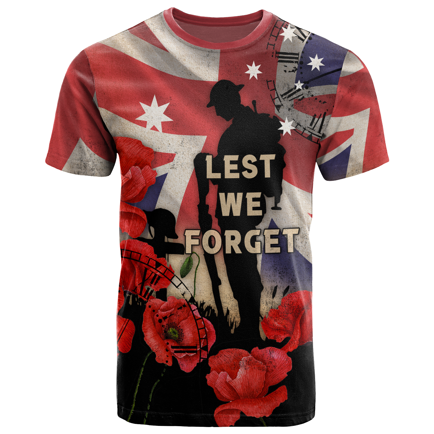 ANZAC T shirts - A Day We Will Never Forget - Vibe Hoodie Shop