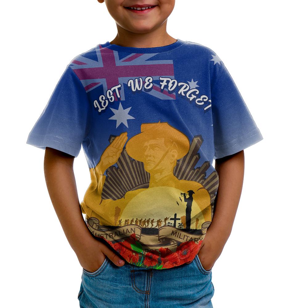 T shirt Kids - Australia ANZAC Day 2020 And Soldier - Vibe Hoodie Shop