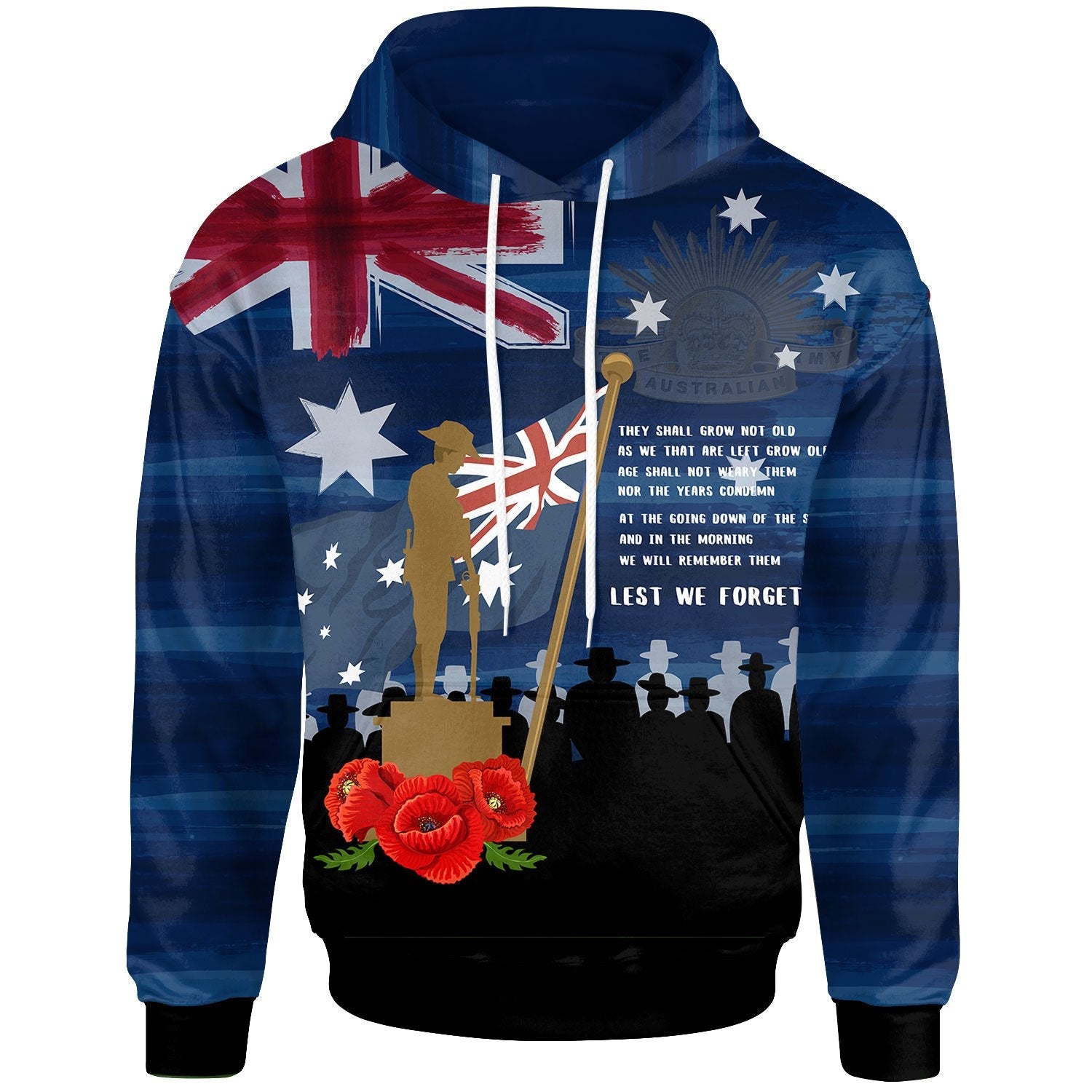 ANZAC Hoodie - Always Remember Australian ANZAC Day - Vibe Hoodie Shop