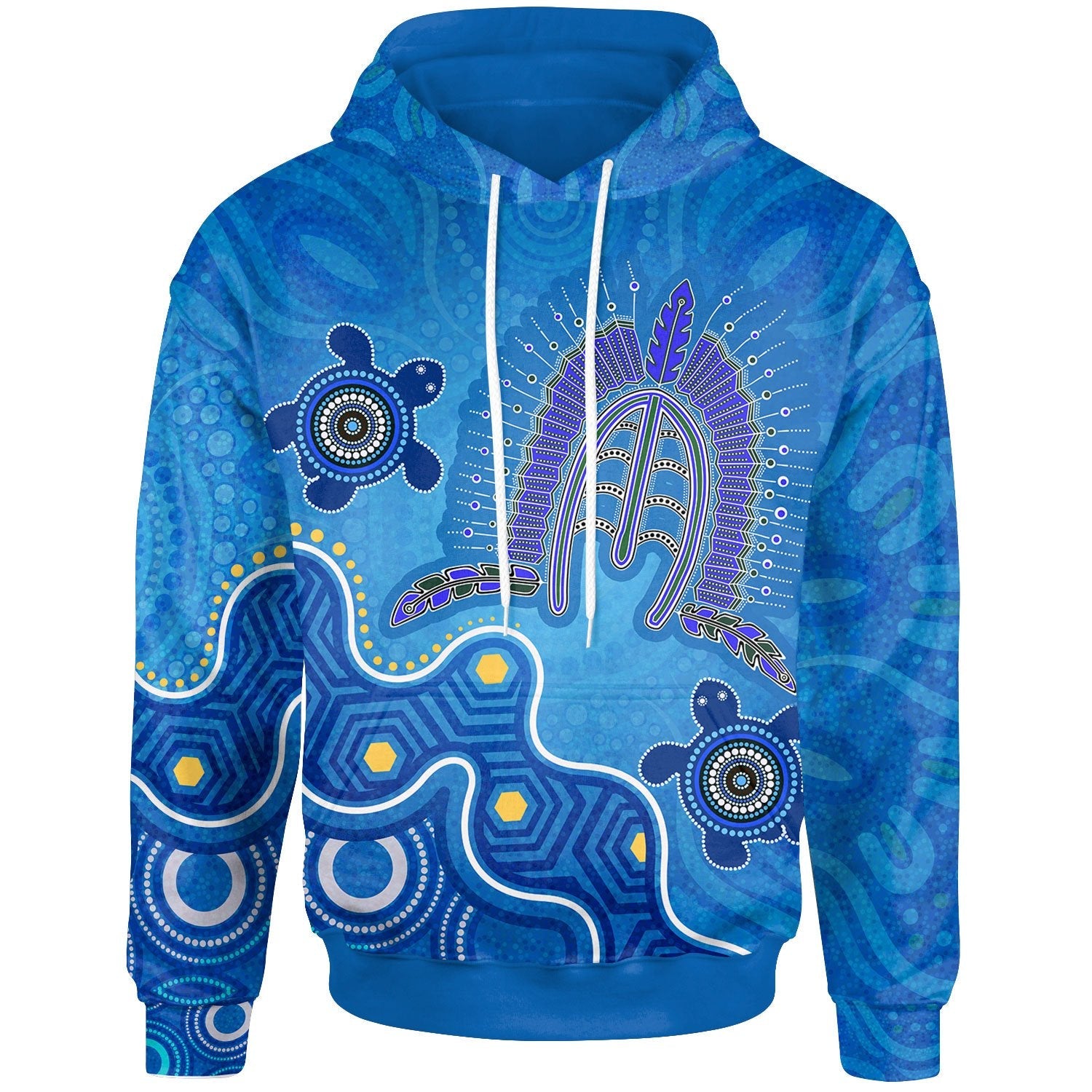 Torres Strait Hoodie - Dhari And Turtle - BN25 - Vibe Hoodie Shop