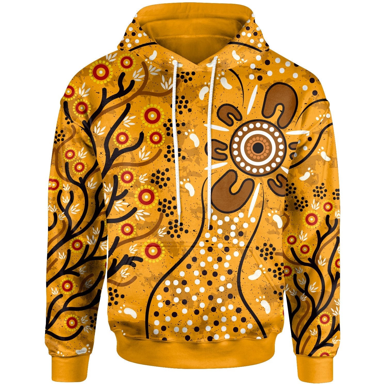 Hoodie - Aboriginal Art In Spring Style - Vibe Hoodie Shop