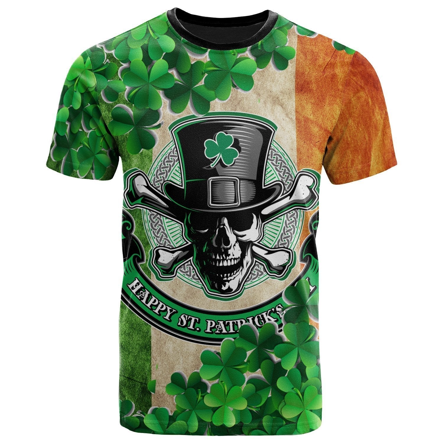 Ireland Celtic T shirt - Happy St. Patrick    s Day Skull Ver - Vibe Hoodie Shop