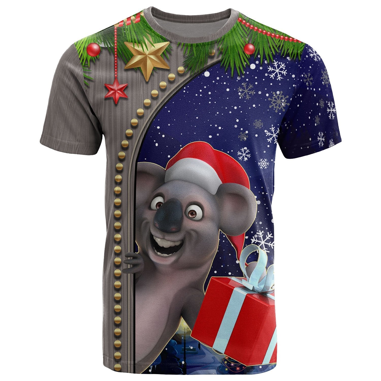 Christmas T shirt - Fun Koala Christmas - - Vibe Hoodie Shop