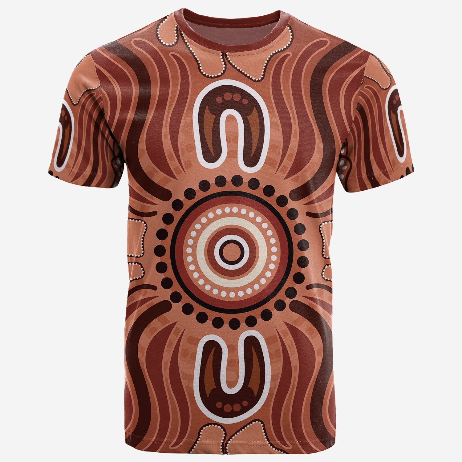 Aboriginal T shirt - Indigenous Art Patterns Ver02 - Vibe Hoodie Shop