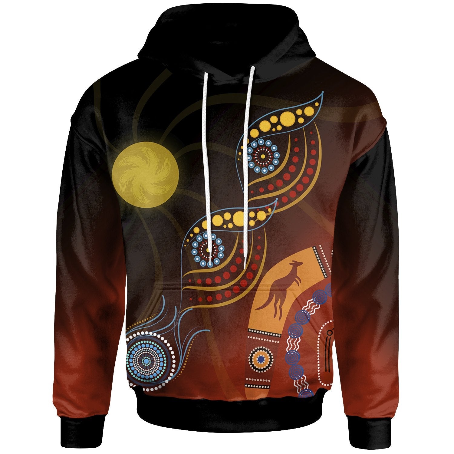 Aboriginal Hoodie - Flowers On The Land - Vibe Hoodie Shop