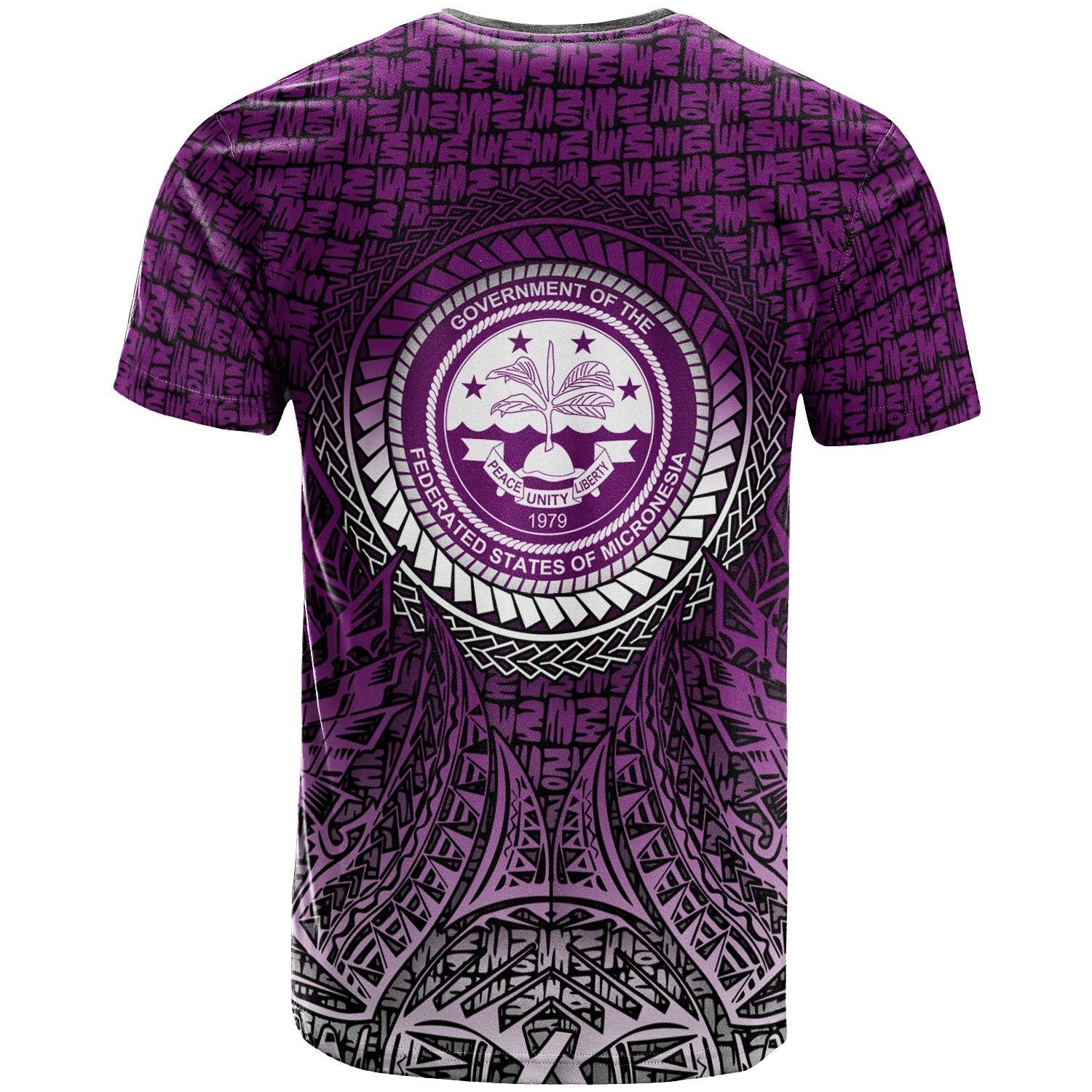 Federated States of Micronesia Pattern T shirt - Circle Pattern Purple - Vibe Hoodie Shop