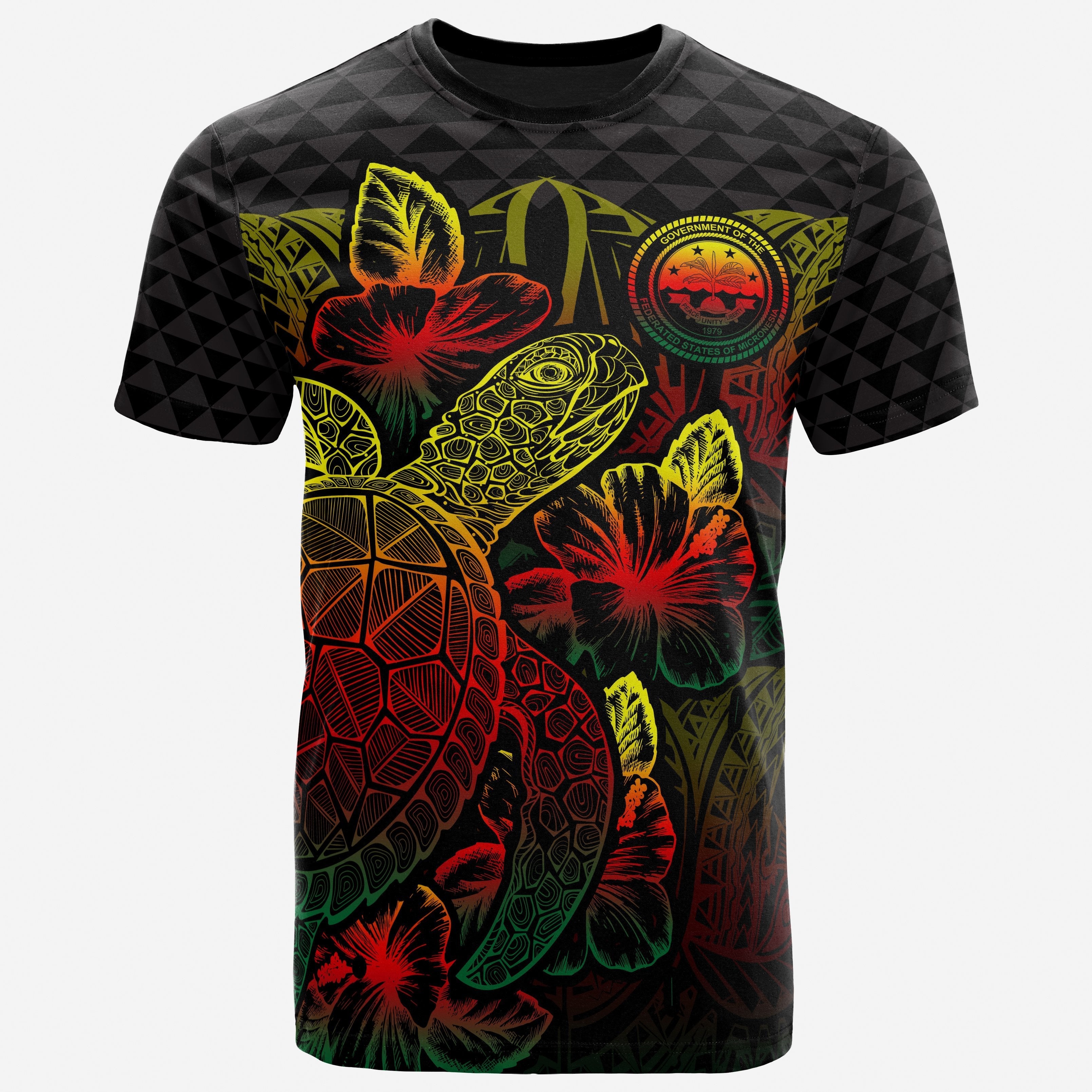 Vibe Hoodie Federated States Of Micronesia T shirt - Federated States Of Micronesia Seal Turtle Hibiscus Reggae - Vibe Hoodie Shop