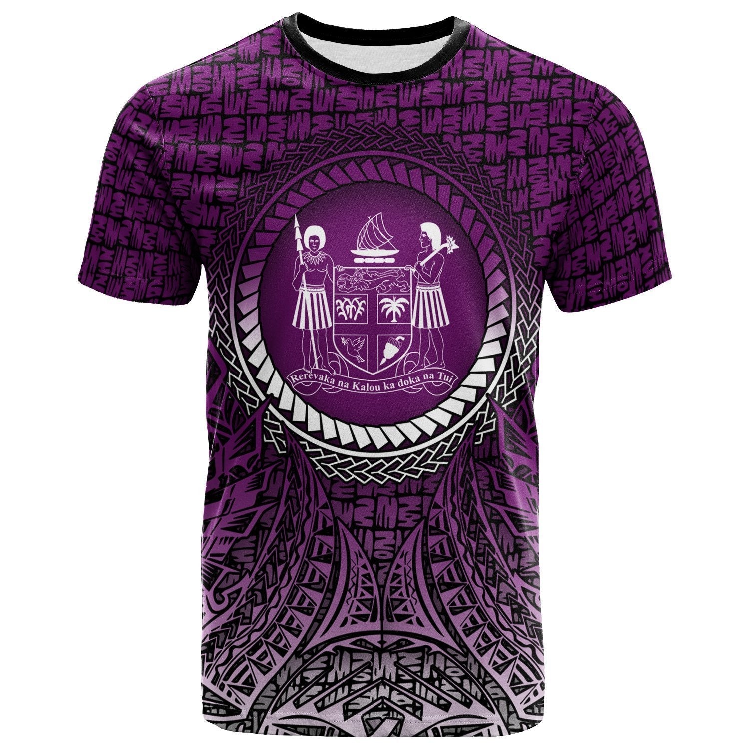 Fiji T shirt - Circle Pattern Purple - Vibe Hoodie Shop