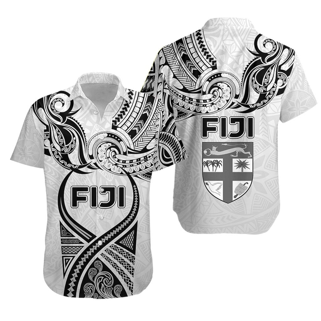 Fiji Rugby Hawaiian Shirt Polynesian Waves Style - Vibe Hoodie Shop