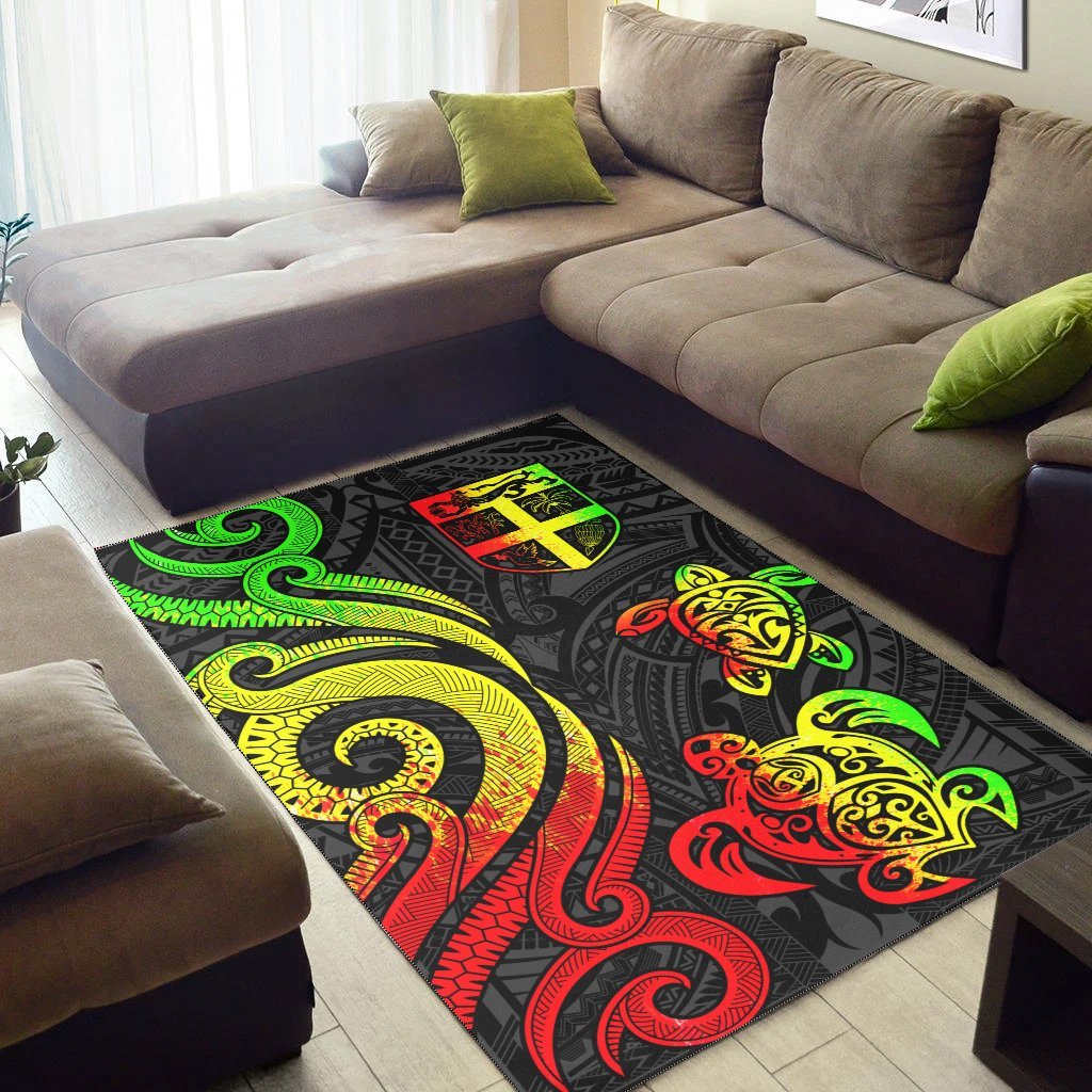 Fiji Area Rug - Reggae Tentacle Turtle - Vibe Hoodie Shop