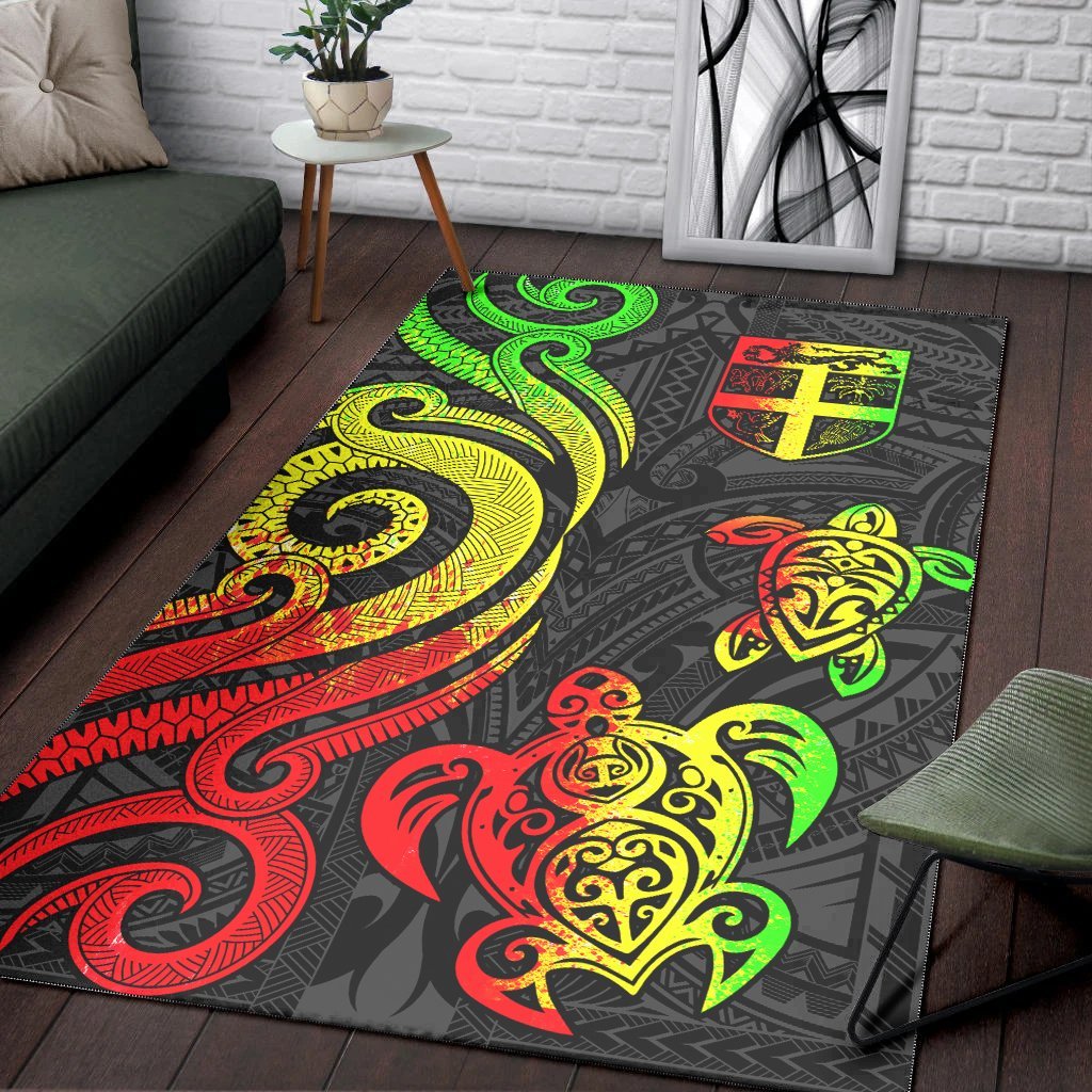 Fiji Area Rug - Reggae Tentacle Turtle - Vibe Hoodie Shop