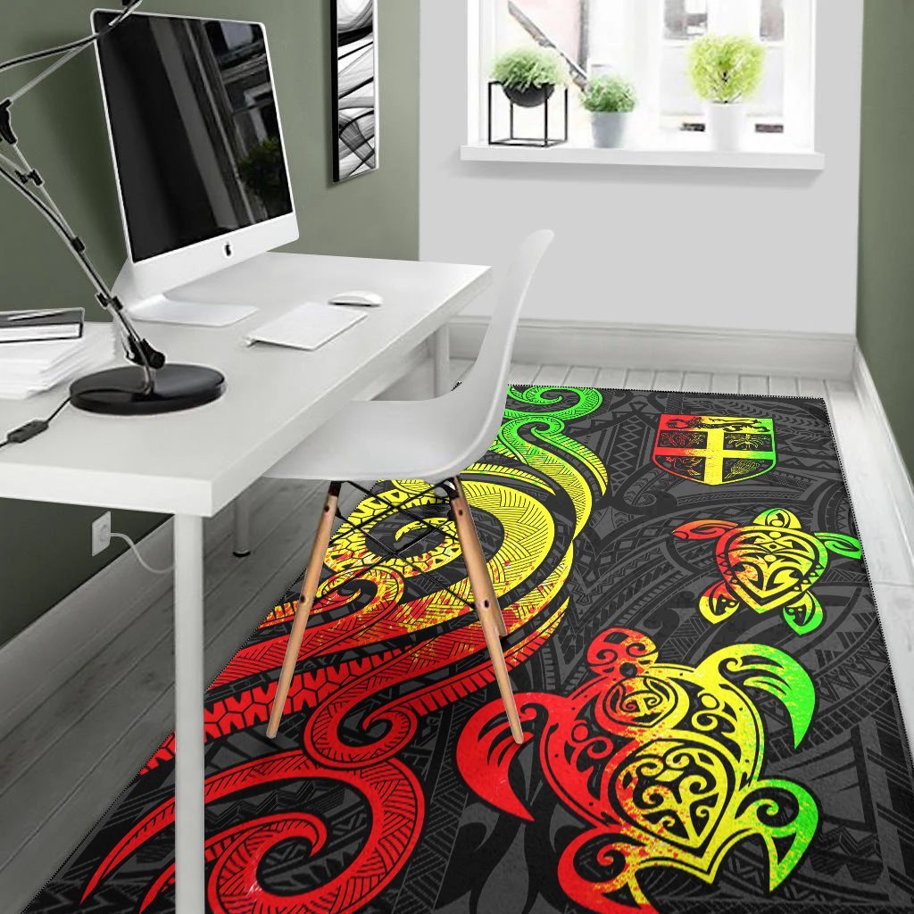 Fiji Area Rug - Reggae Tentacle Turtle - Vibe Hoodie Shop