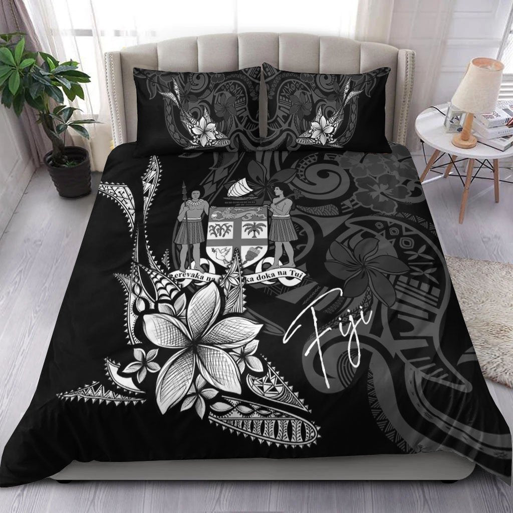 Fiji Bedding Set - Fish With Plumeria Flowers Style - Vibe Hoodie Shop