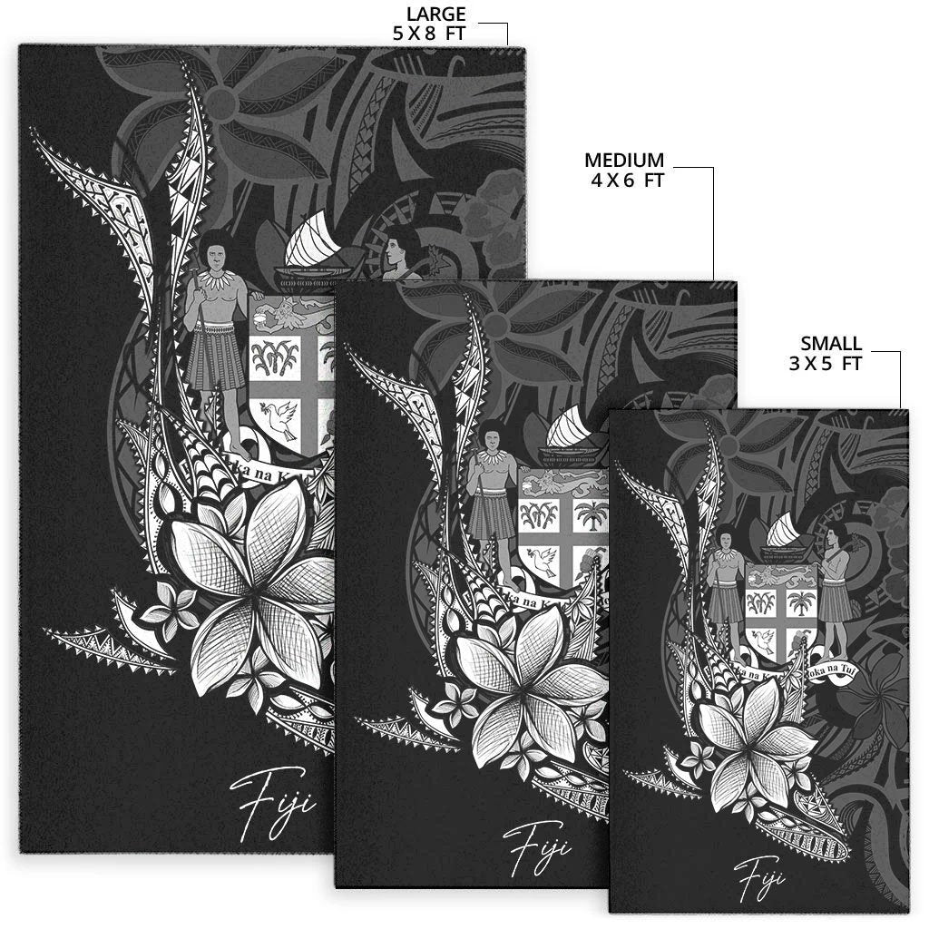 Fiji Area Rug - Fish With Plumeria Flowers Style - Vibe Hoodie Shop