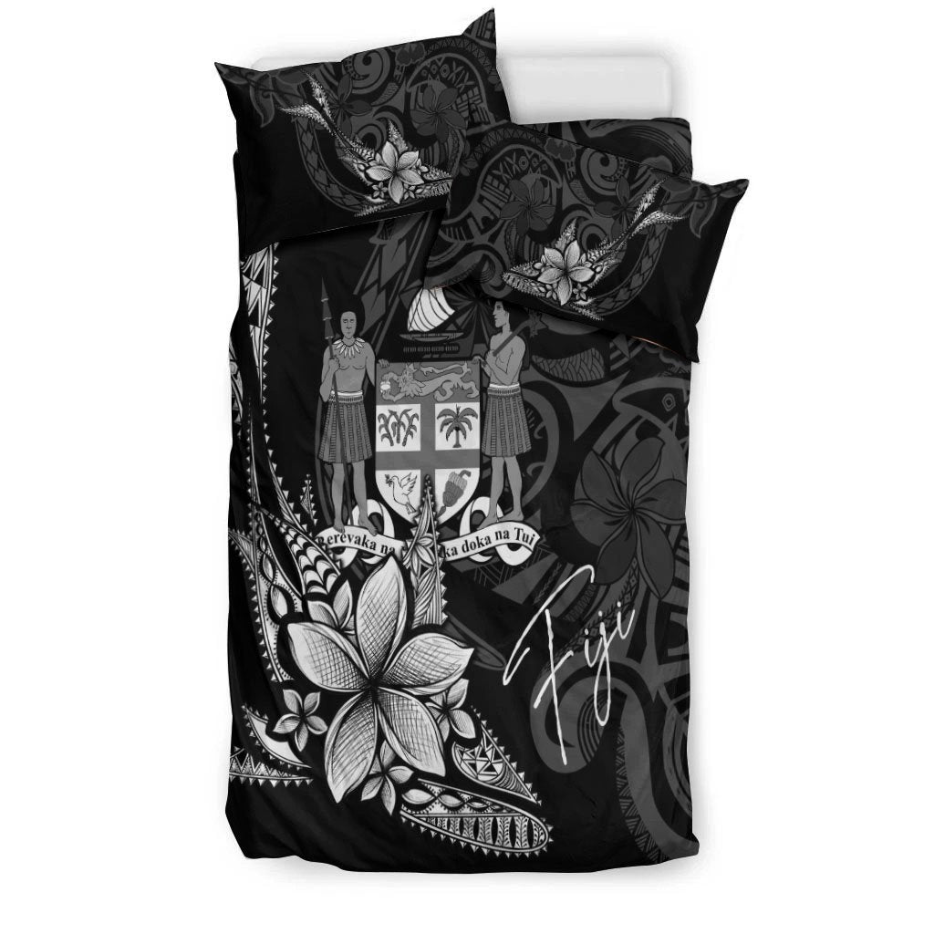 Fiji Bedding Set - Fish With Plumeria Flowers Style - Vibe Hoodie Shop