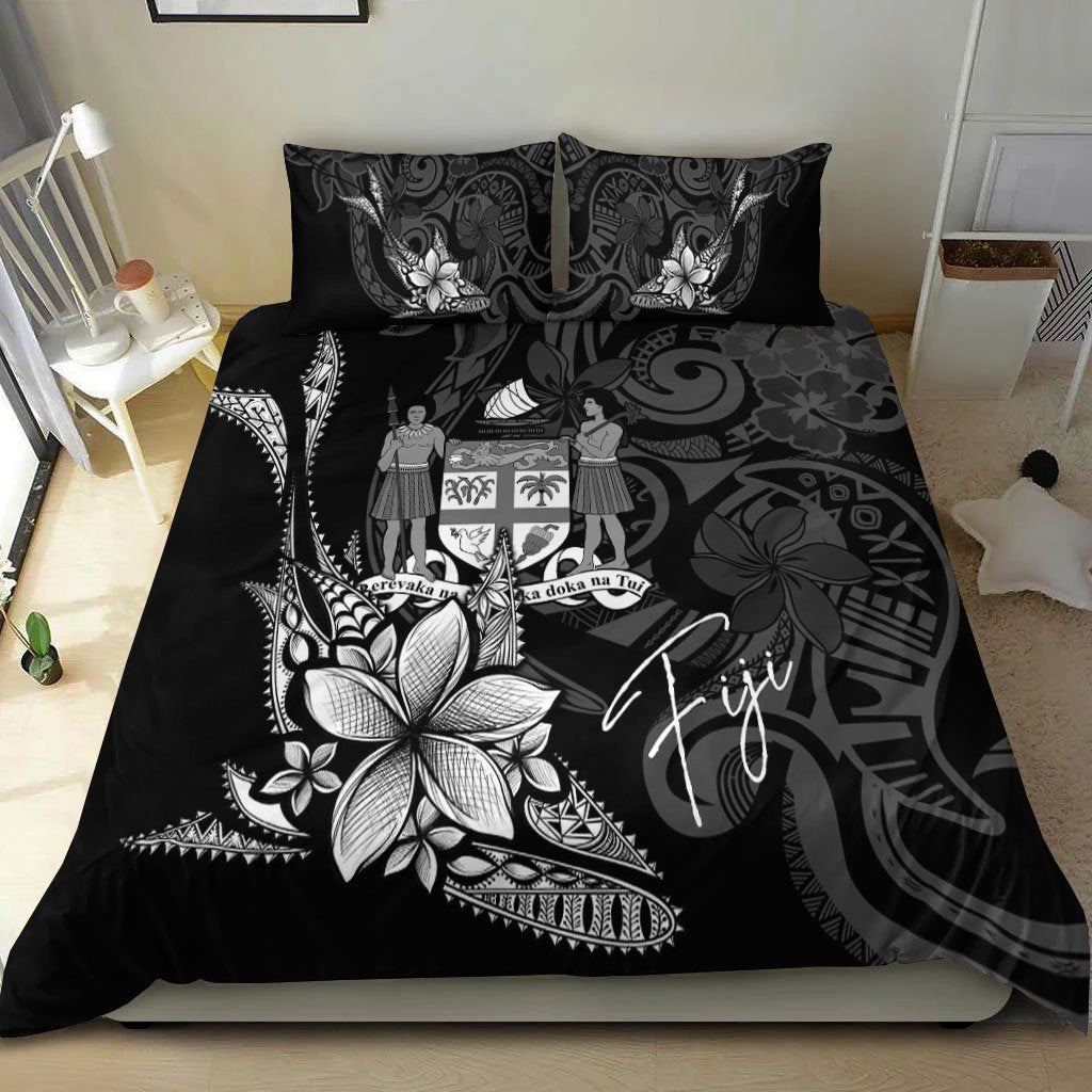 Fiji Bedding Set - Fish With Plumeria Flowers Style - Vibe Hoodie Shop