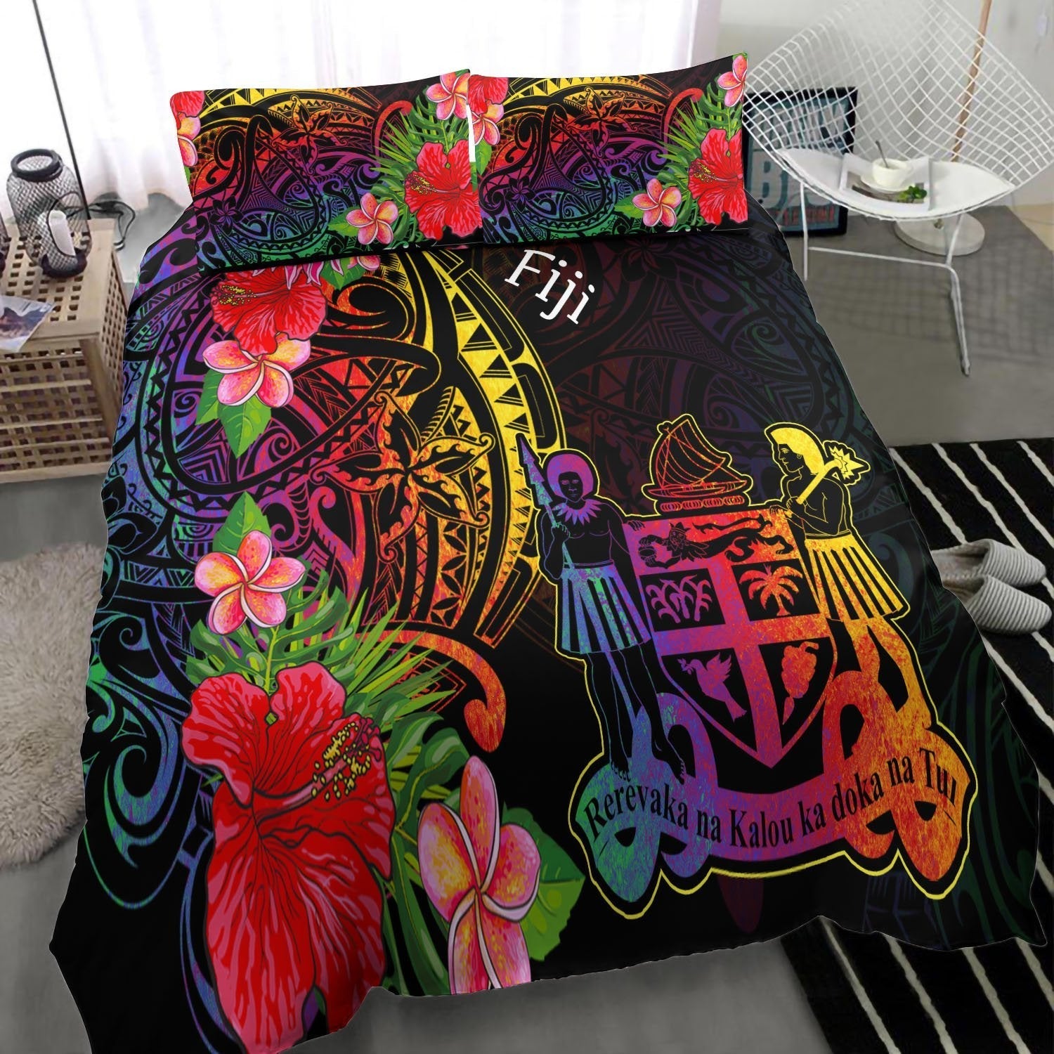 Fiji Bedding Set - Tropical Hippie Style - Vibe Hoodie Shop