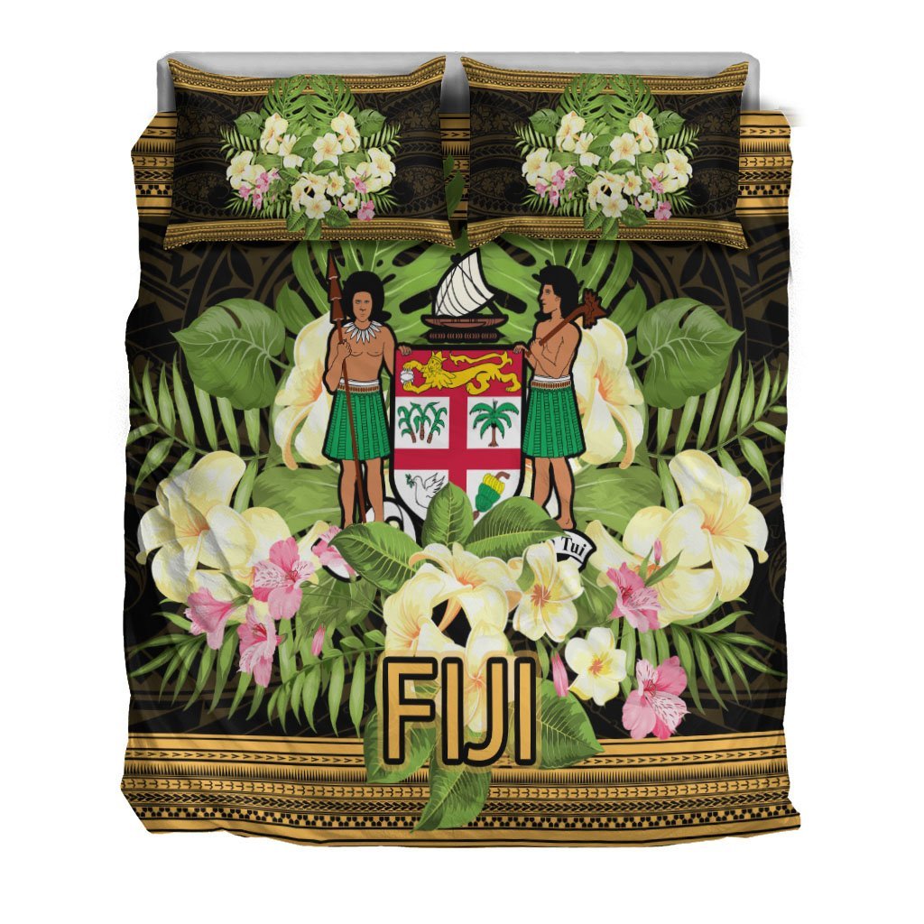 Fiji Bedding Set - Polynesian Gold Patterns Collection - Vibe Hoodie Shop
