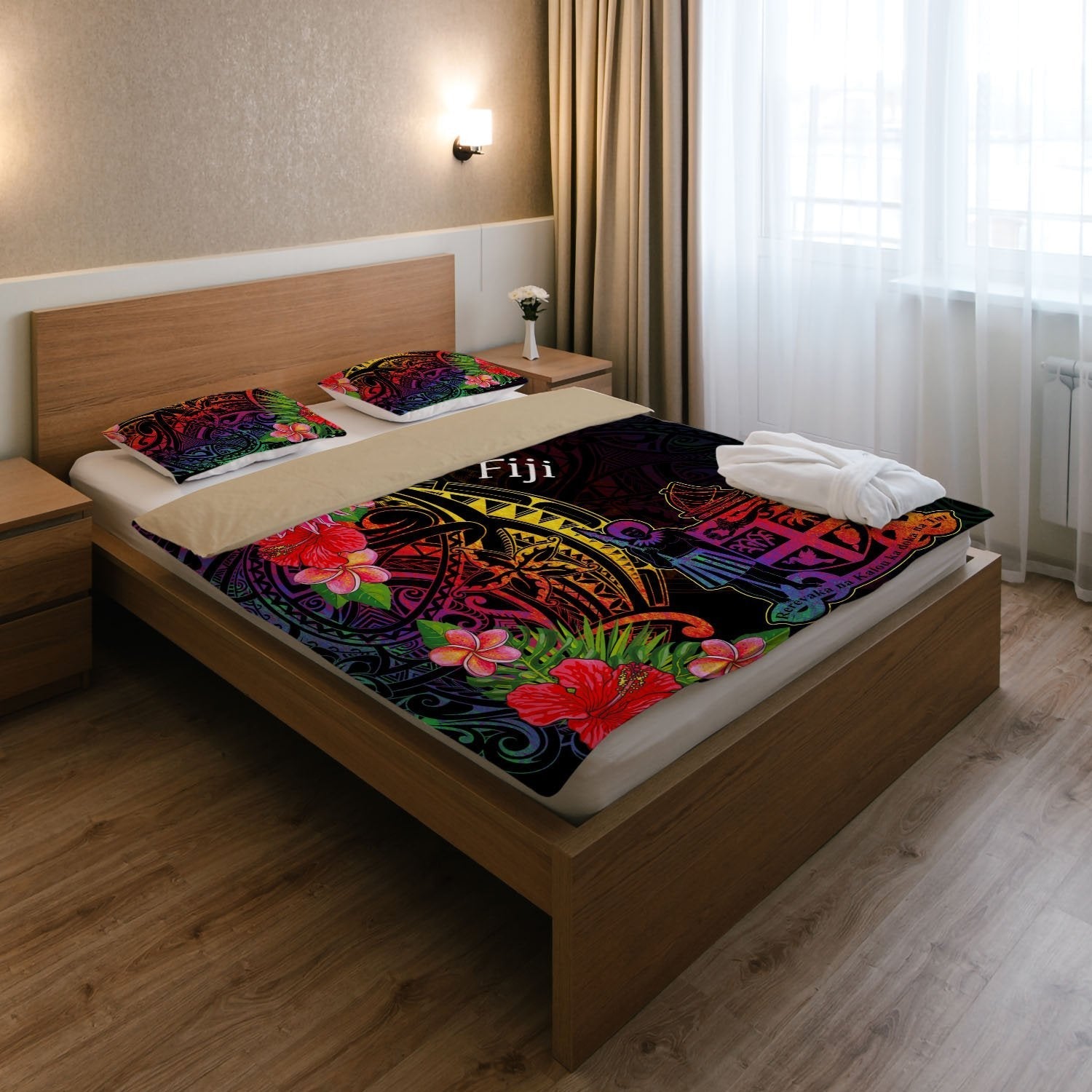 Fiji Bedding Set - Tropical Hippie Style - Vibe Hoodie Shop