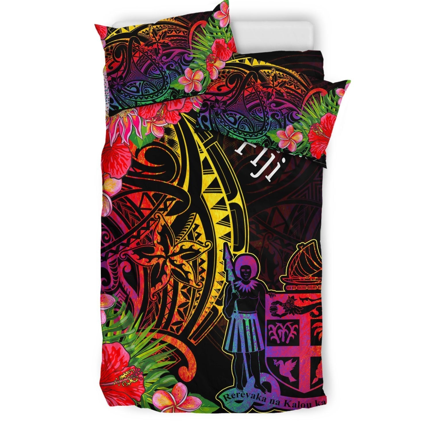 Fiji Bedding Set - Tropical Hippie Style - Vibe Hoodie Shop