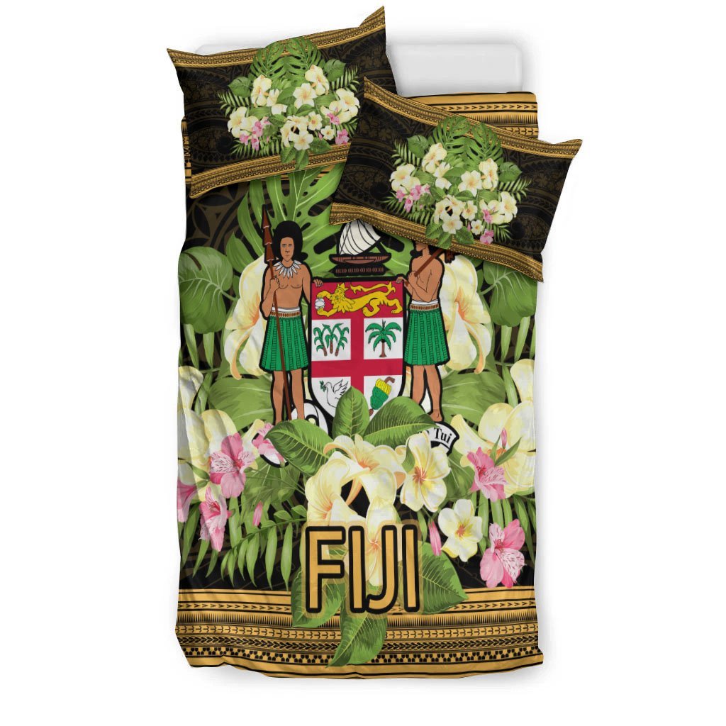 Fiji Bedding Set - Polynesian Gold Patterns Collection - Vibe Hoodie Shop