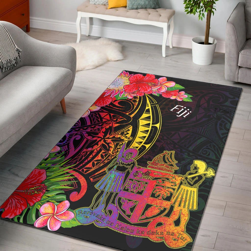 Fiji Area Rug - Tropical Hippie Style - Vibe Hoodie Shop