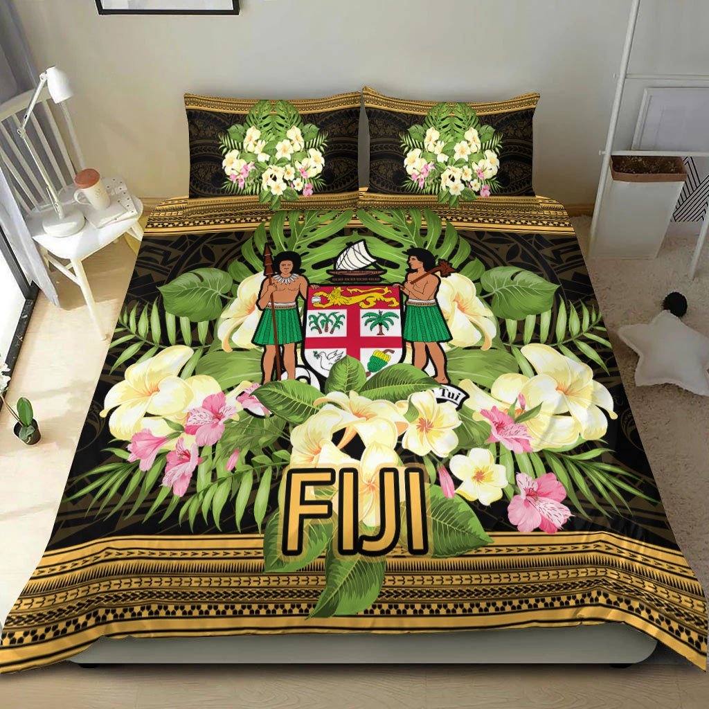 Fiji Bedding Set - Polynesian Gold Patterns Collection - Vibe Hoodie Shop