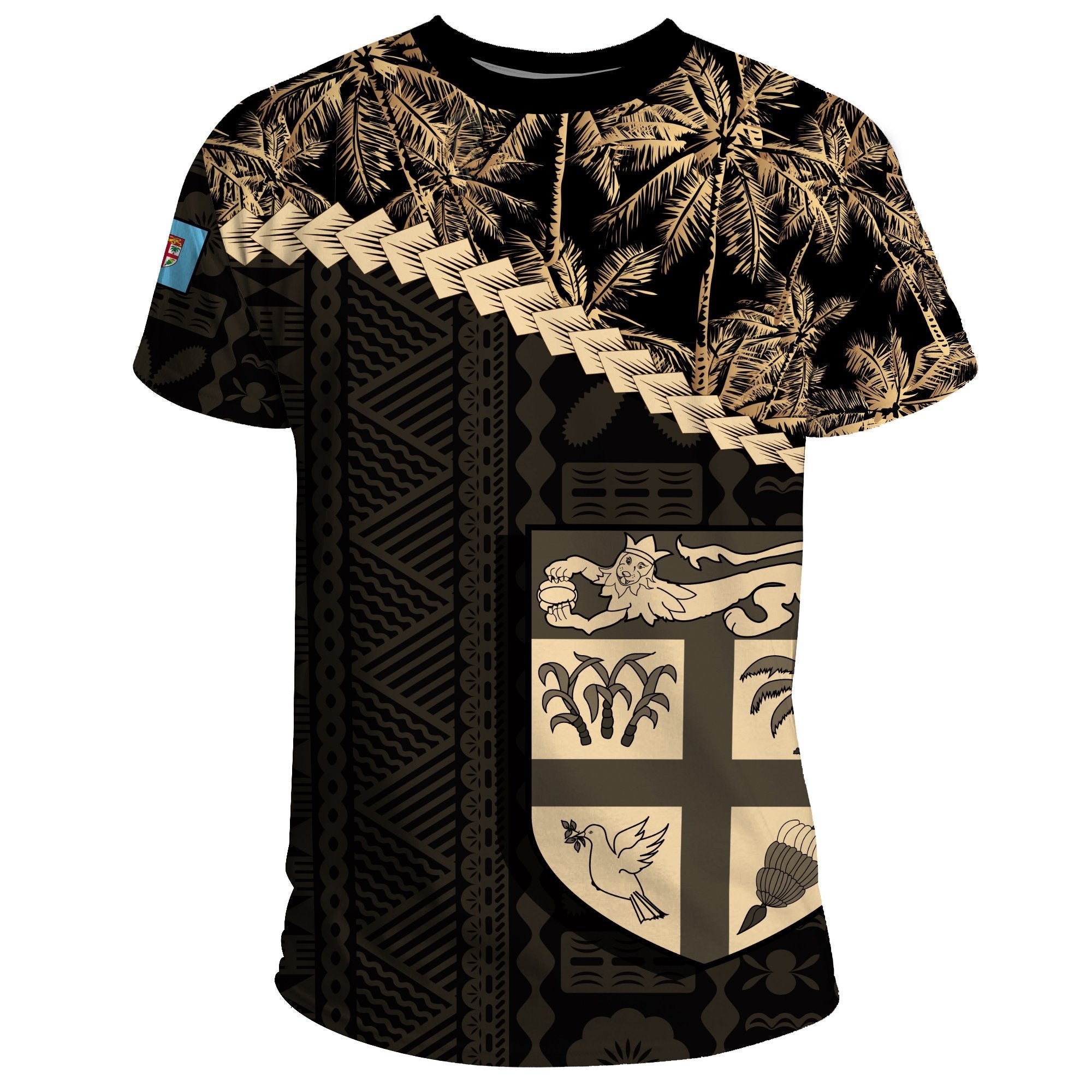 Fiji T shirt Golden Coconut - Vibe Hoodie Shop