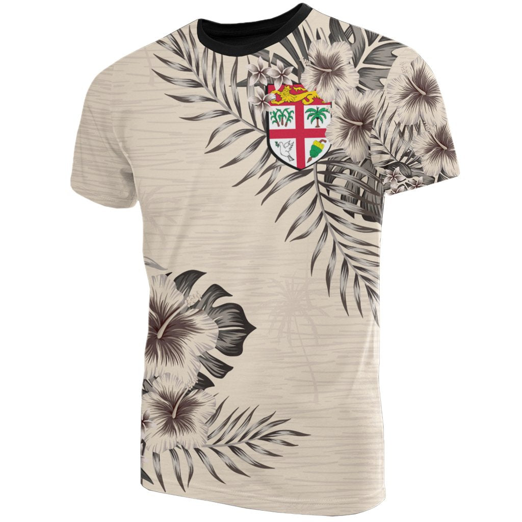 Fiji T shirt The Beige Hibiscus No - Vibe Hoodie Shop