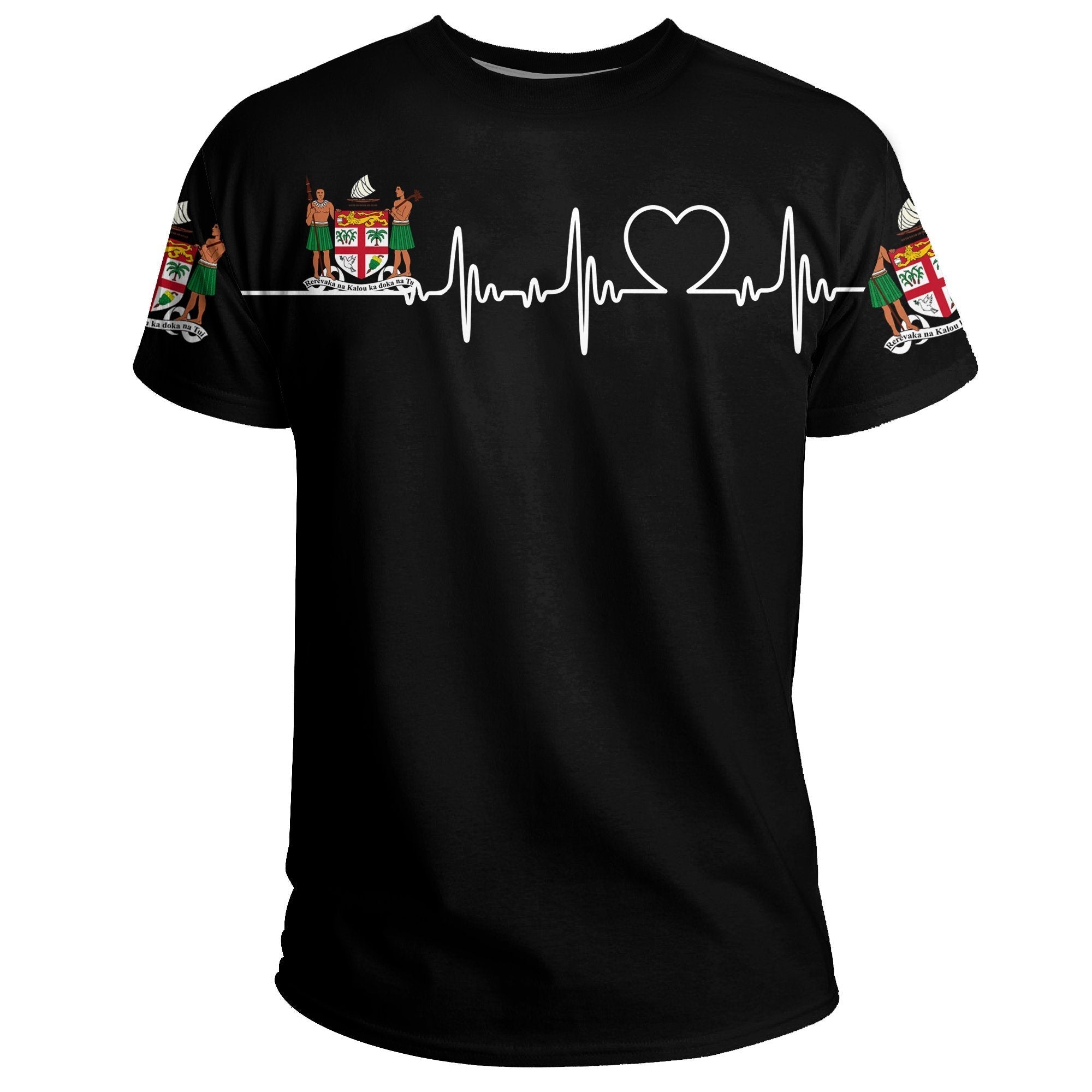 Fiji T shirt Heartbeat (Women's/Men's) - Vibe Hoodie Shop