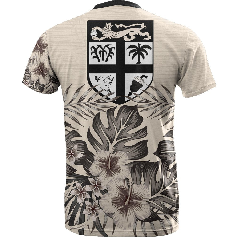 Fiji T shirt The Beige Hibiscus No - Vibe Hoodie Shop