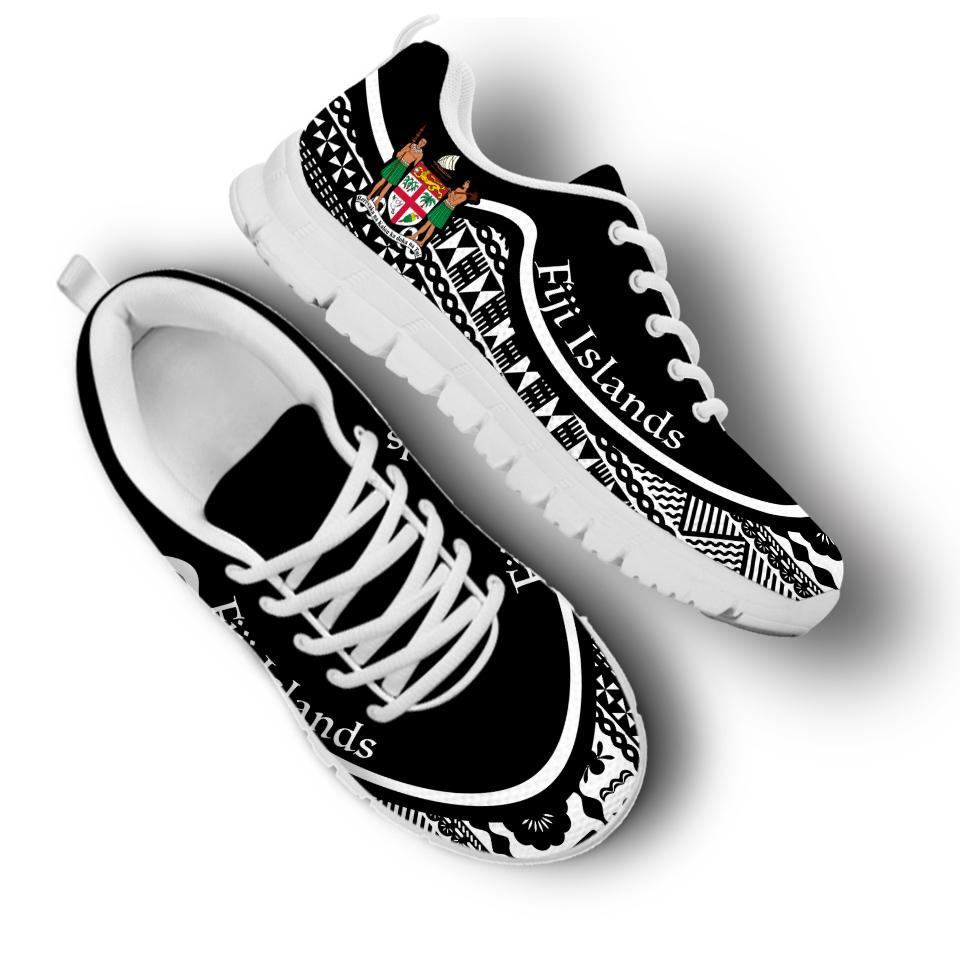 Fiji Islands Wave Sneakers Black White Color - Vibe Hoodie Shop