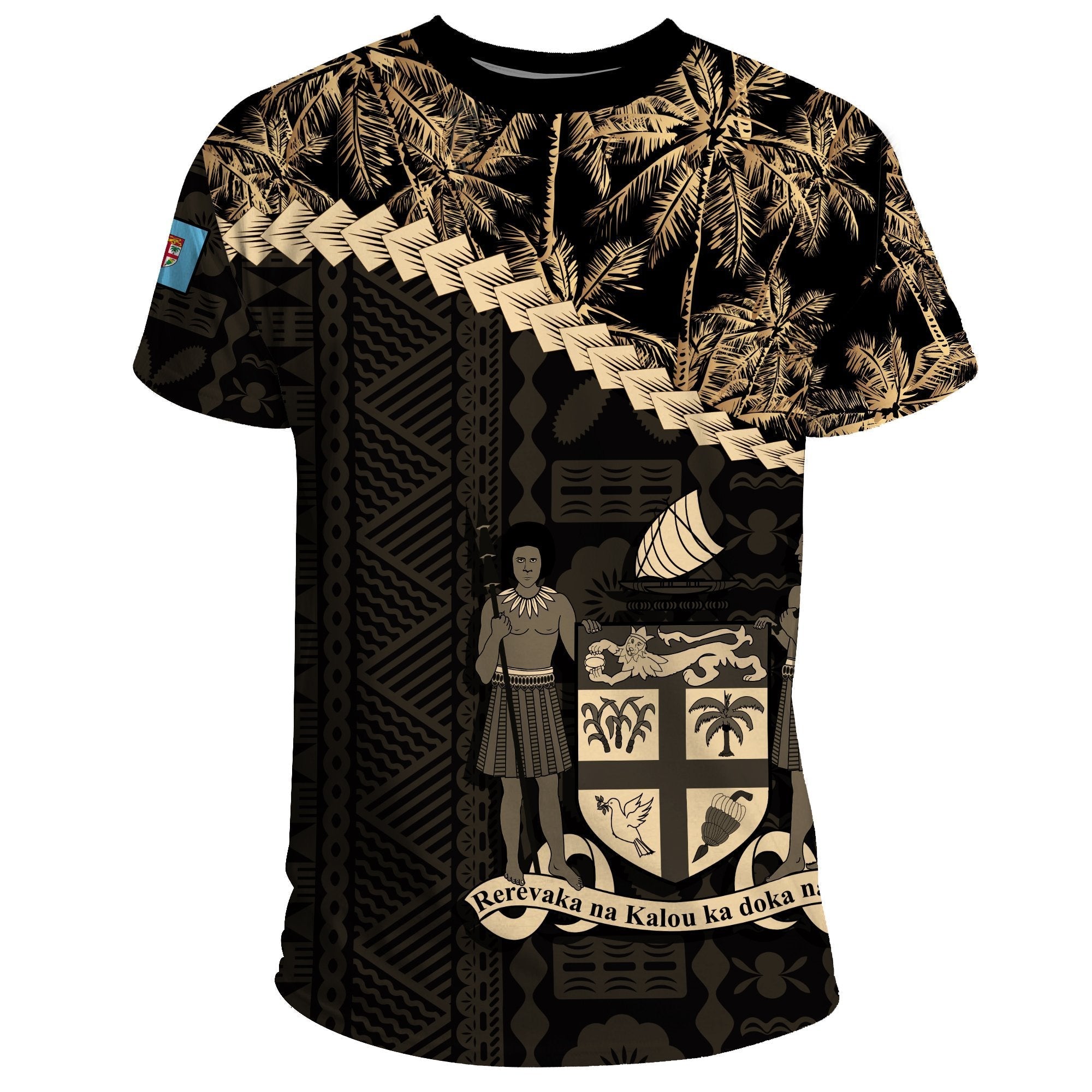 Fiji T shirt Golden Coconut 01 - Vibe Hoodie Shop