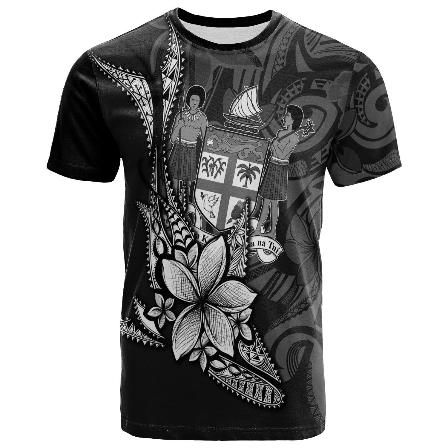 Fiji T shirt - Fish With Plumeria Flowers Style - Vibe Hoodie Shop