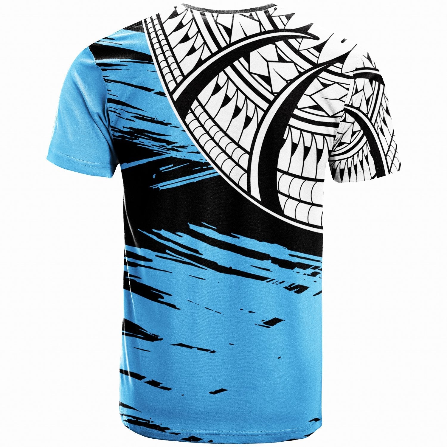 Fiji Custom Personalised - T - Shirt - Fiji Flag Style With Claw Pattern - Vibe Hoodie Shop