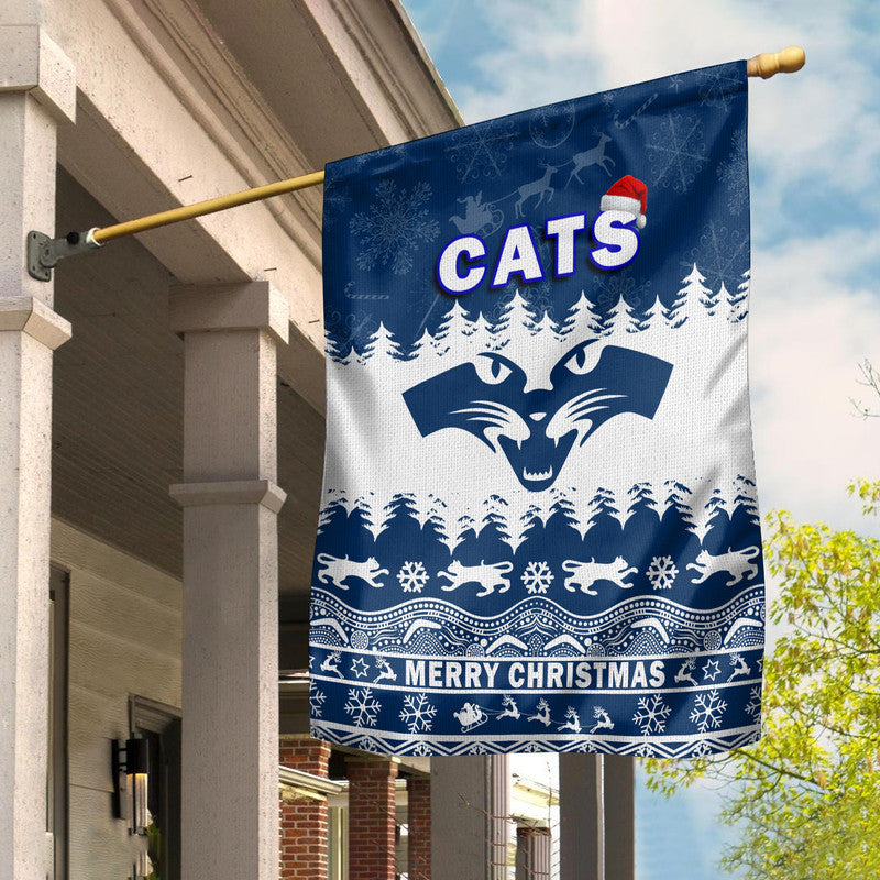 Geelong Cats Unique Winter Season Flag Cats Merry Christmas - Vibe Hoodie Shop